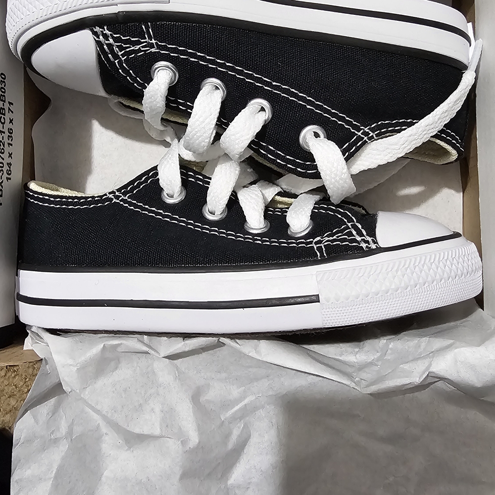 Baby Converse Black and White All Star Sneakers